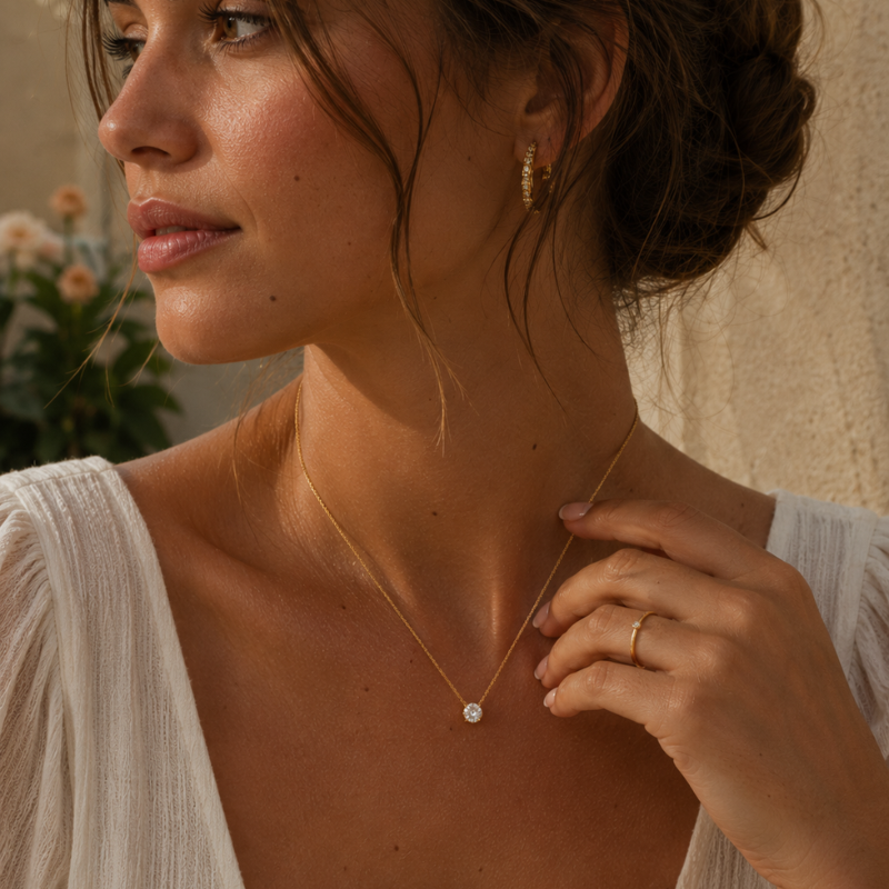 Lunéa Solitaire Necklace
