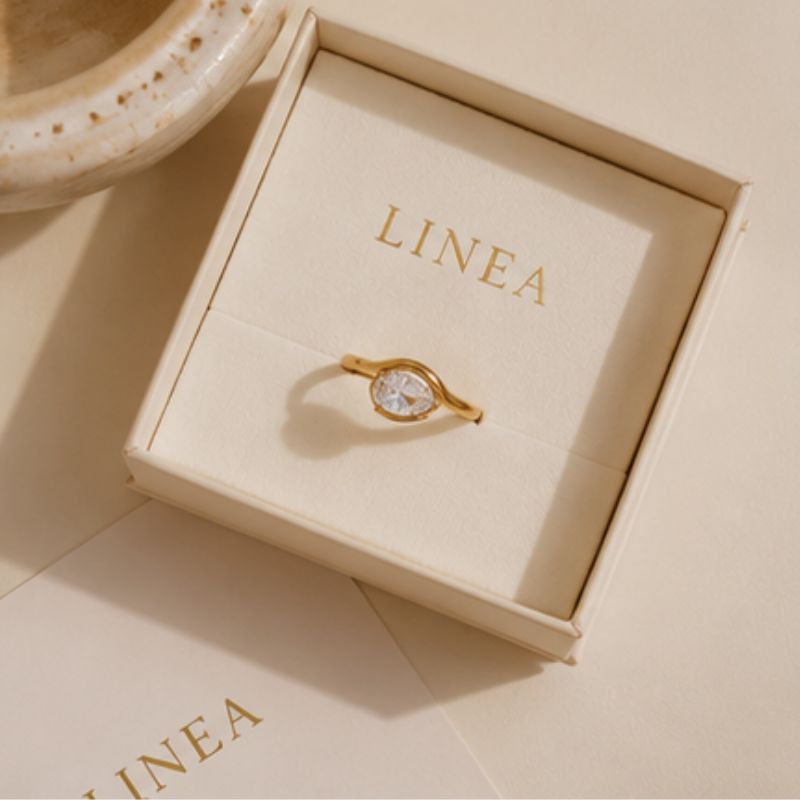 Lunelle Pear Ring