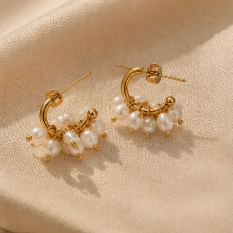 Solène Pearl Hoops