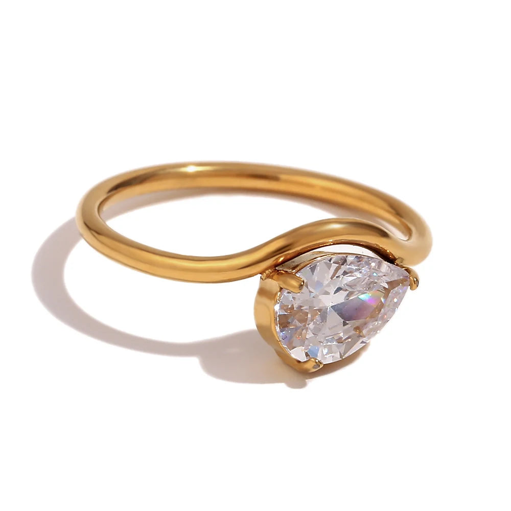 Lunelle Pear Ring